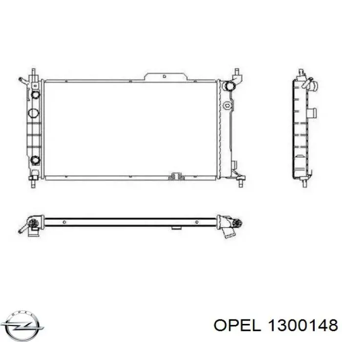 Купити 1300148 Opel Радіатор двигуна