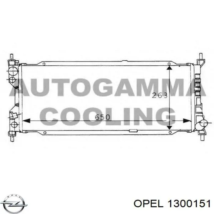 1300151 Opel радіатор охолодження двигуна