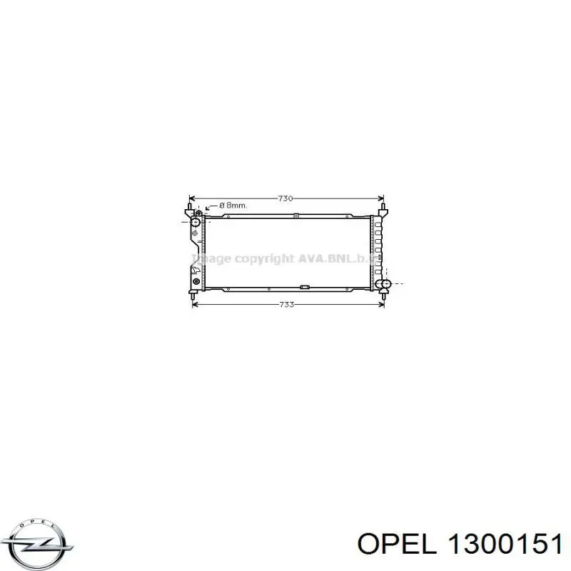 Радіатор основний Opel 1300151 ціна, від 45.61 USD