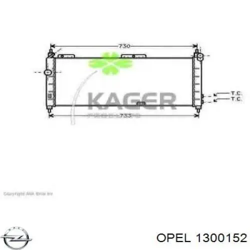1300152 Opel Радіатор охолодження двигуна