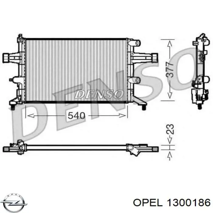 1300186 Opel Радіатор охолодження двигуна