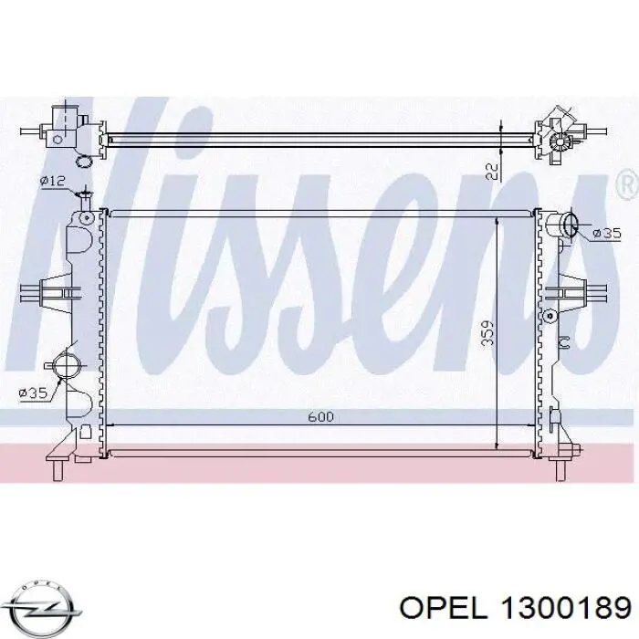 Купити 1300189 Opel Радіатор двигуна