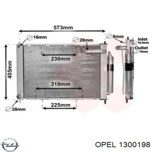 Купити 1300198 Opel Радіатор двигуна