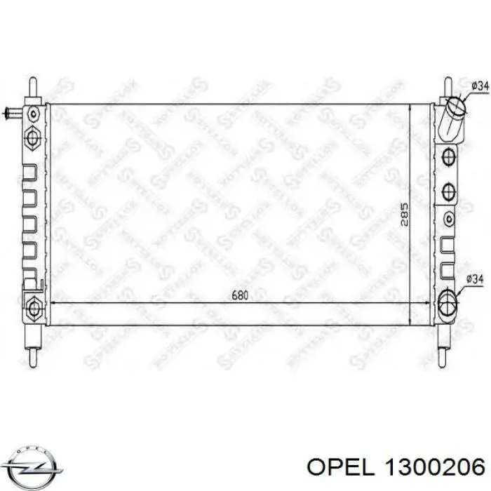 1300206 Opel радіатор охолодження двигуна