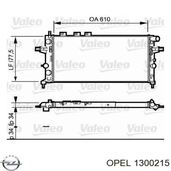 Купити 1300215 Opel Радіатор двигуна