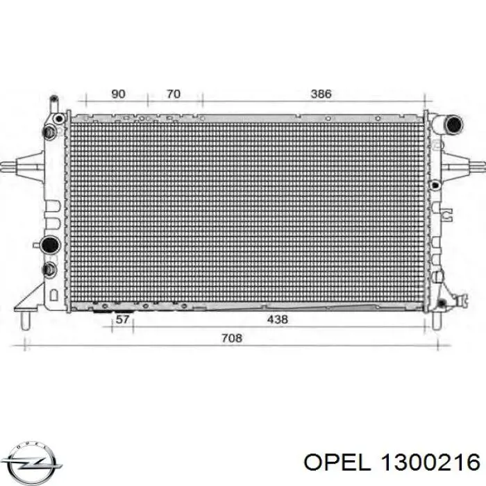 1300216 Opel Радіатор охолодження двигуна