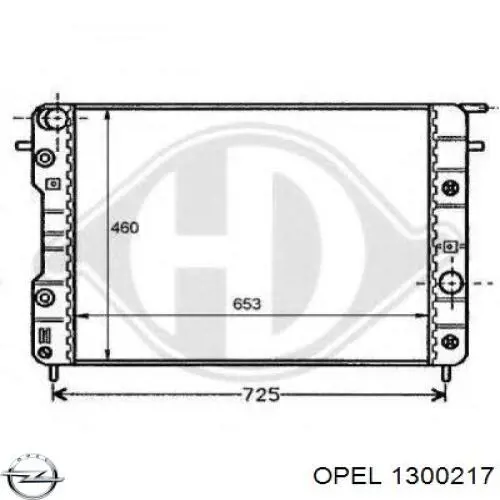Купити 1300217 Opel Радіатор двигуна