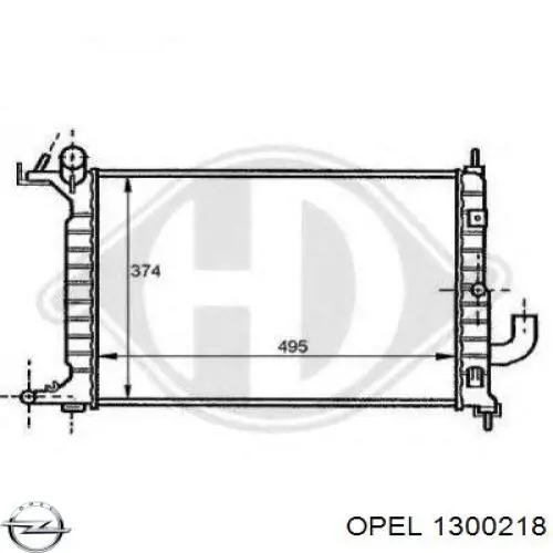 1300218 Opel радіатор охолодження двигуна