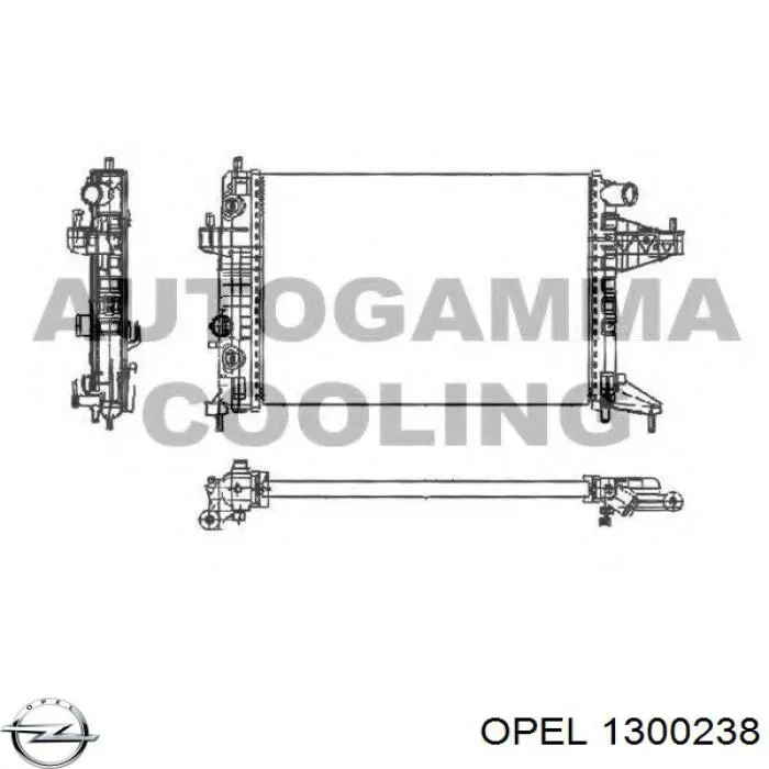 Радіатор основний Opel 1300238 ціна, від 83.81 USD