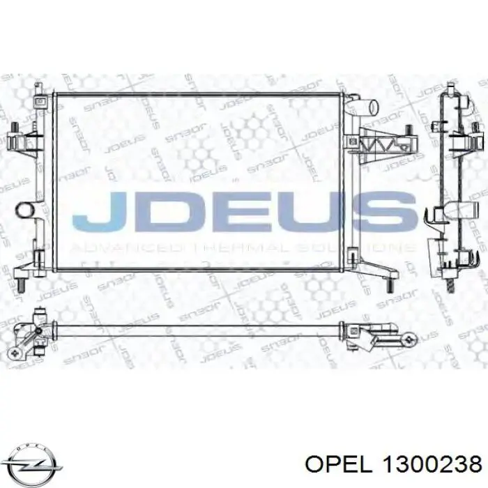 Радіатор 1300238 Opel