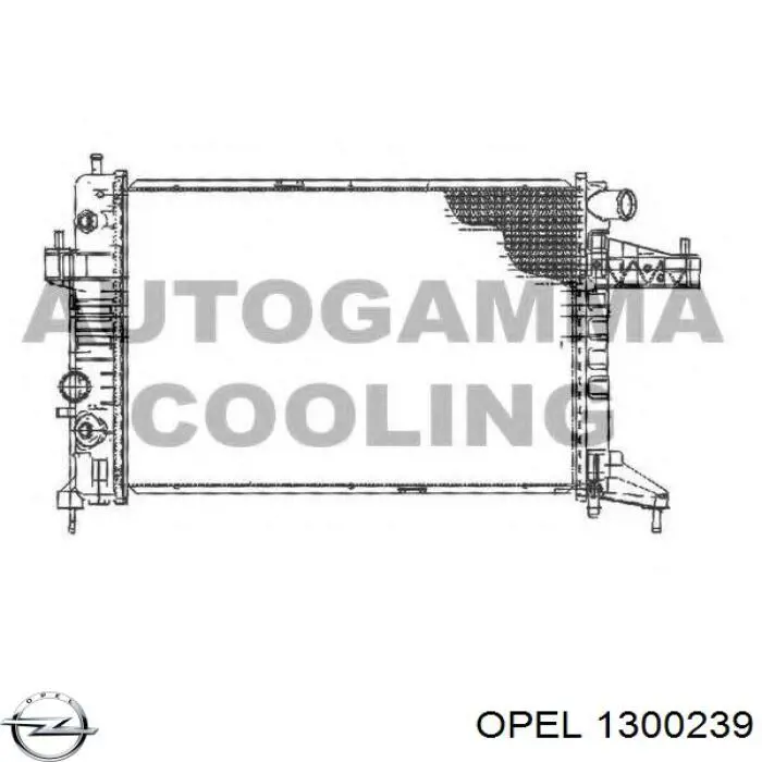 Радіатор охолодження двигуна 1300239 Opel