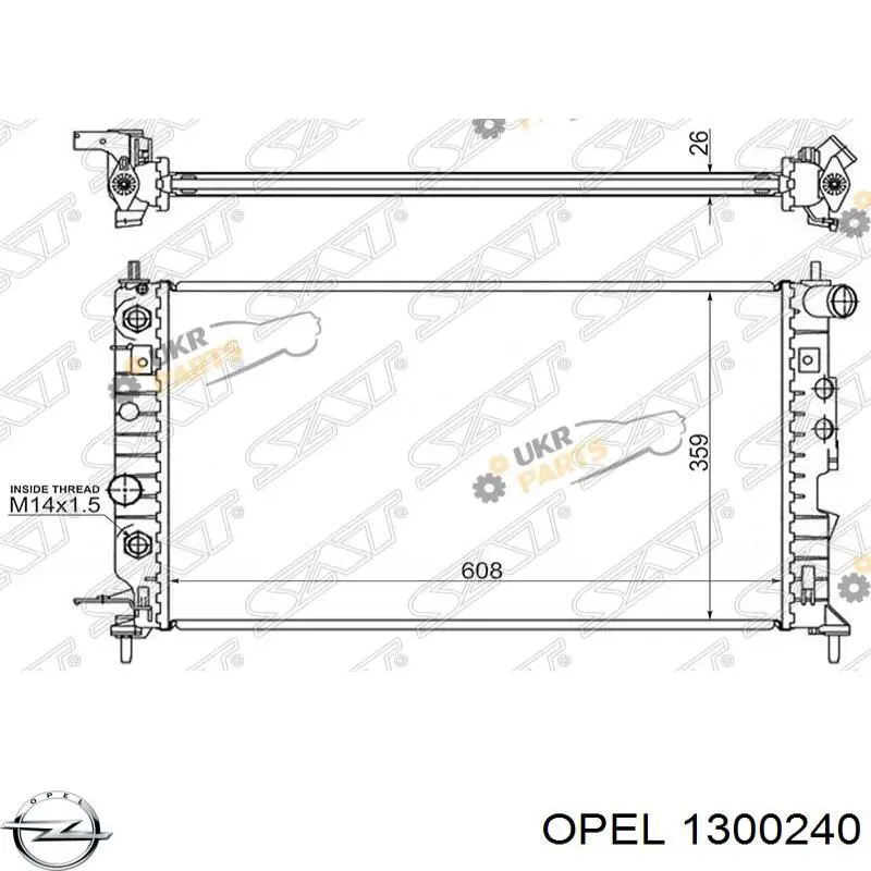Купити 1300240 Opel Радіатор двигуна