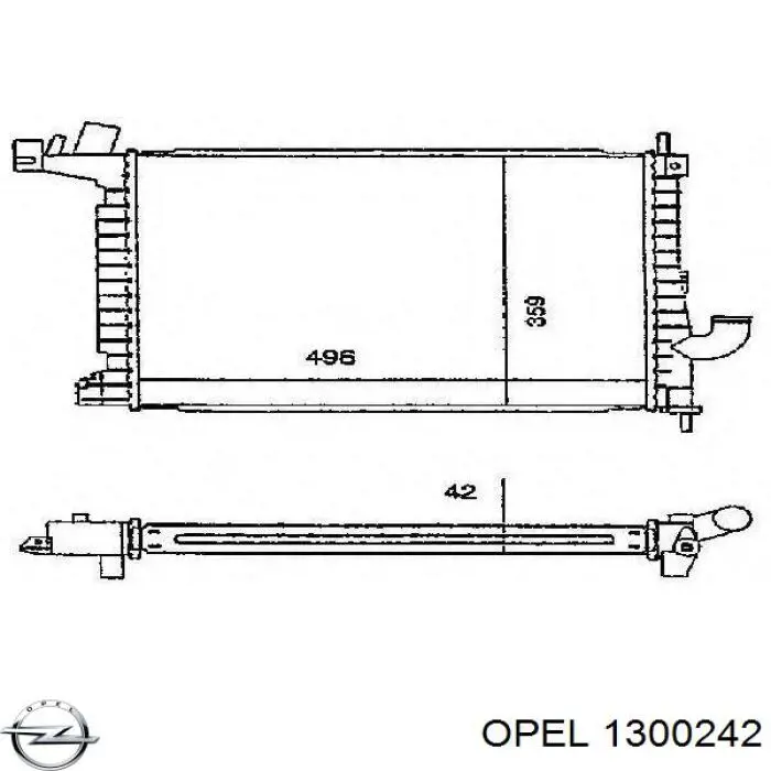 Купити 1300242 Opel Радіатор двигуна