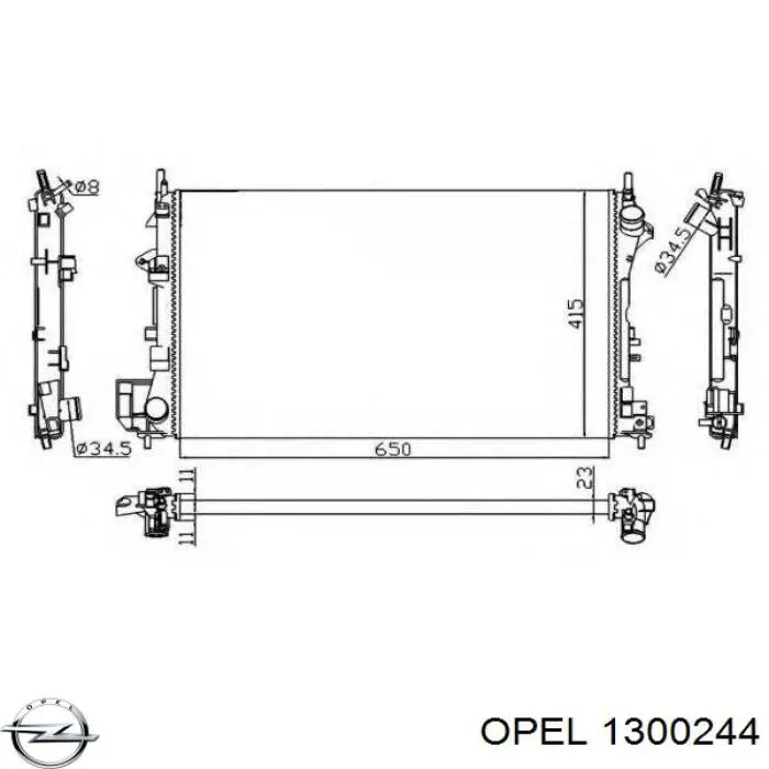 Радіатор основний Opel 1300244 ціна, від 53.21 USD