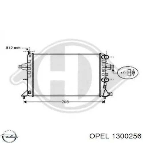 1300256 Opel Радіатор охолодження двигуна