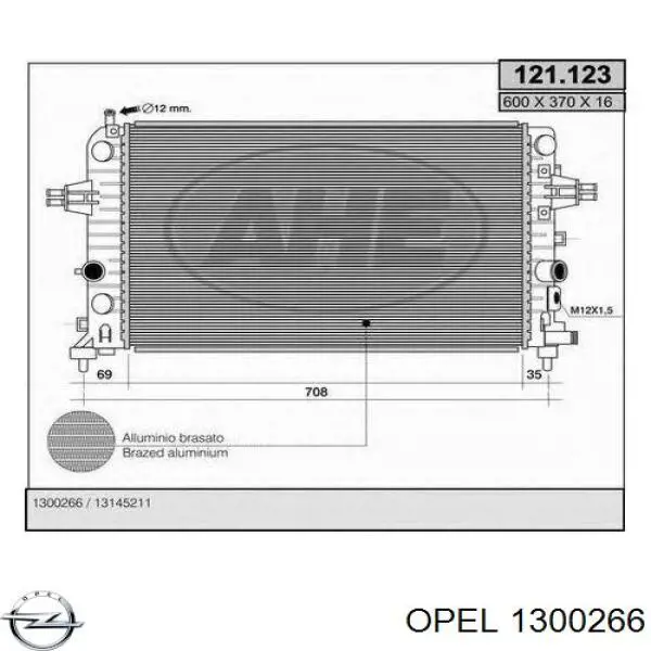 Купити 1300266 Opel Радіатор двигуна