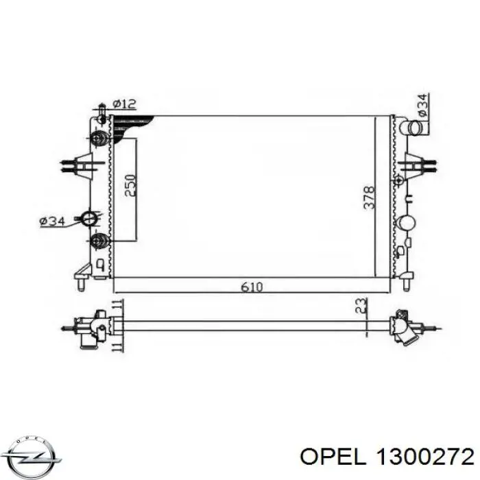 Радіатор основний Opel 1300272 ціна, від 119.60 USD