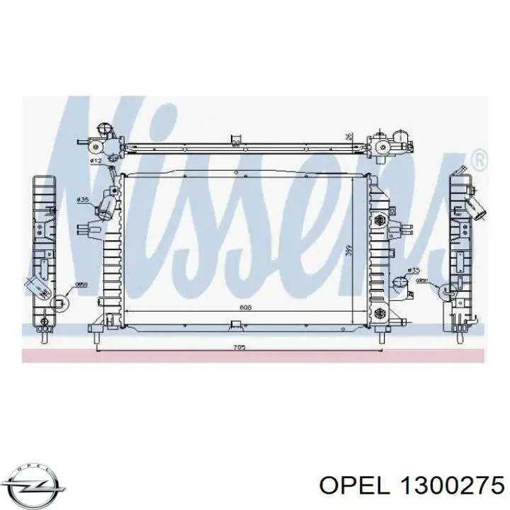 Радіатор охолодження двигуна 1300275 Opel