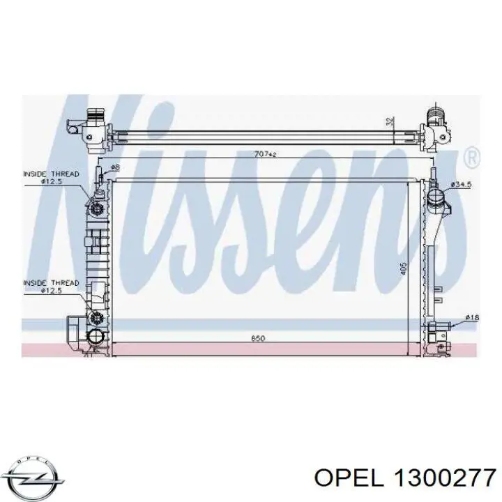 Радіатор основний Opel 1300277 ціна, від 154.62 USD