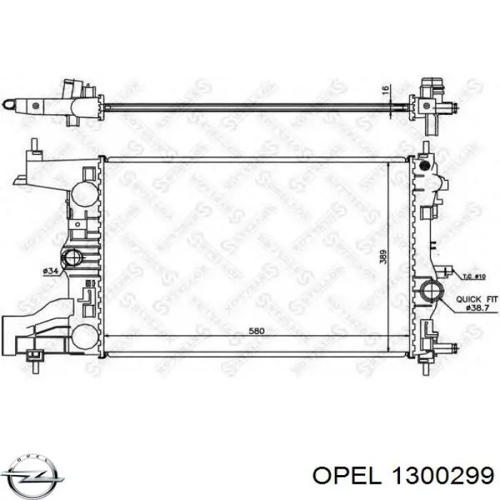 1300299 Opel радіатор охолодження двигуна
