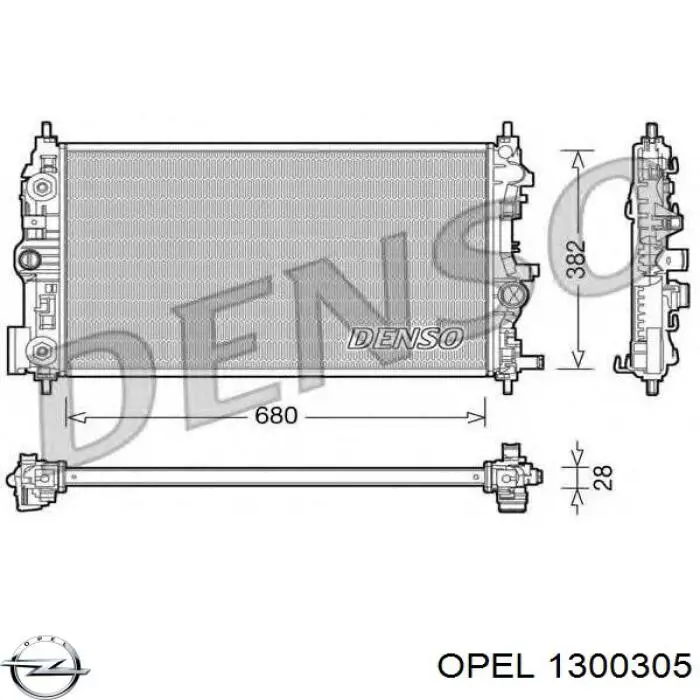 Радіатор основний Opel 1300305 ціна, від 129.92 USD