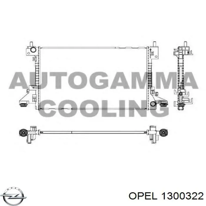 Купити 1300322 Opel Радіатор двигуна