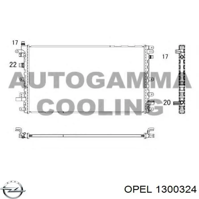 Радіатор основний Opel 22765637 ціна, від 134.21 USD
