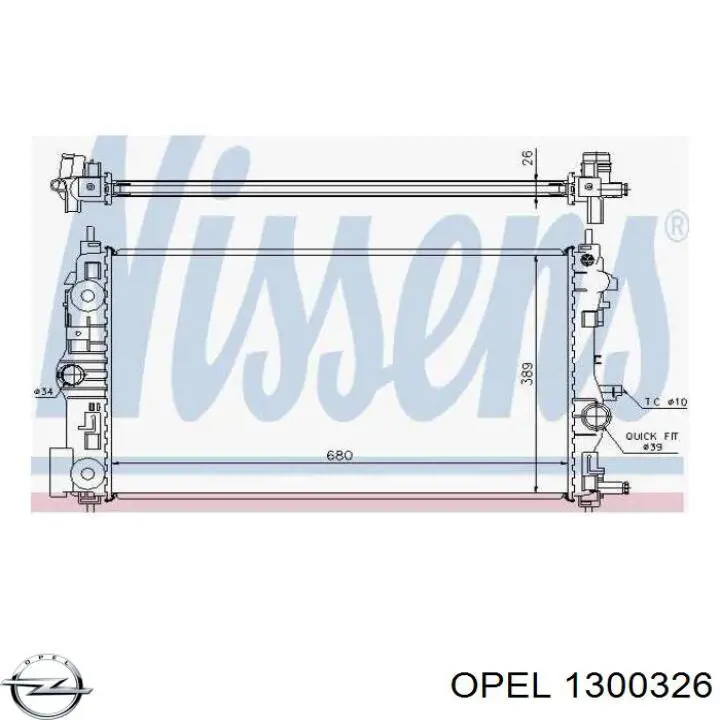 Радіатор основний Opel 1300326 ціна, від 160.17 USD