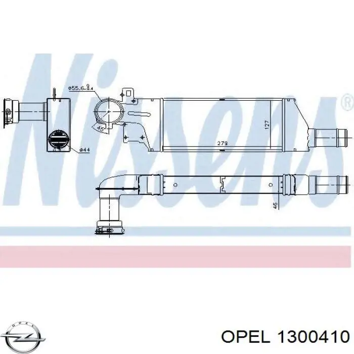 Система охолодження наддувочного повітря Opel 1300410 ціна, від 70.96 USD