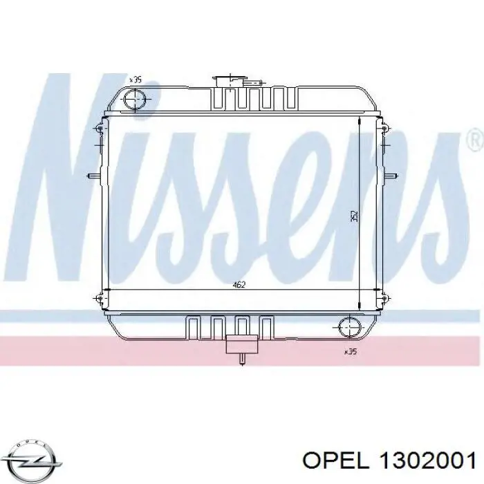 Радіатор основний Opel 1302001 ціна, від 564.47 USD