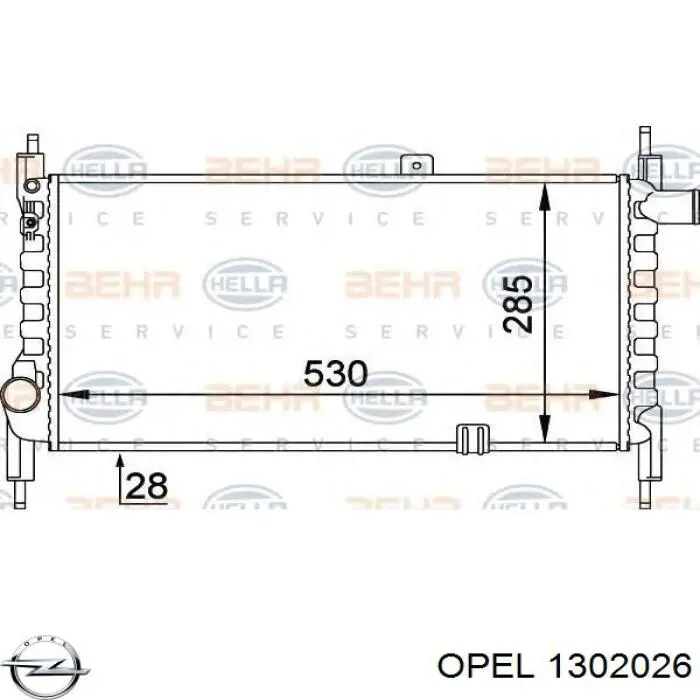 1302026 Opel Радіатор охолодження двигуна