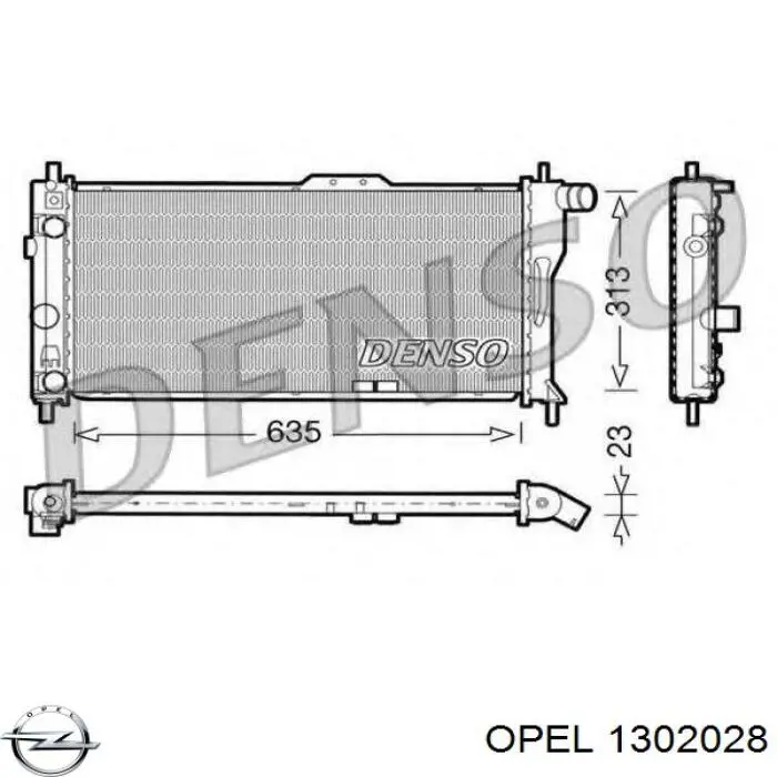 1302028 Opel радіатор охолодження двигуна
