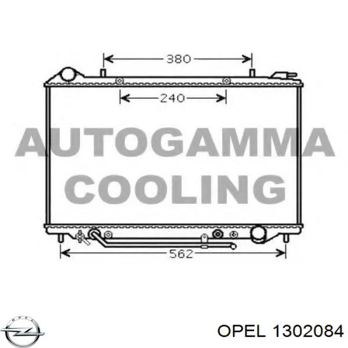 97201508 Opel Радіатор охолодження двигуна