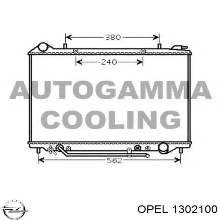 1302100 Opel Радіатор охолодження двигуна