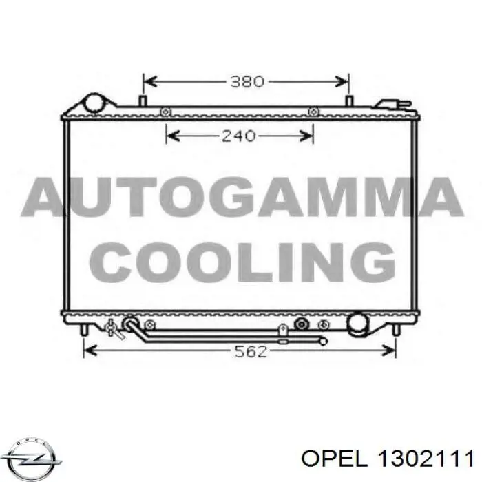 Купити 1302111 Opel Радіатор двигуна