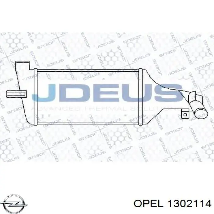 Радіатор интеркуллера 1302114 Opel