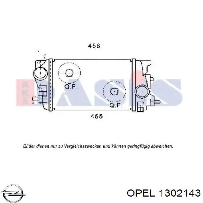 13283253 Opel Охолоджувач наддувочного повітря