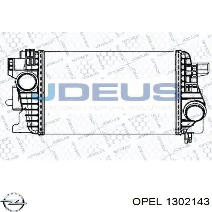 Купити 1302143 Opel Радіатор интеркуллера