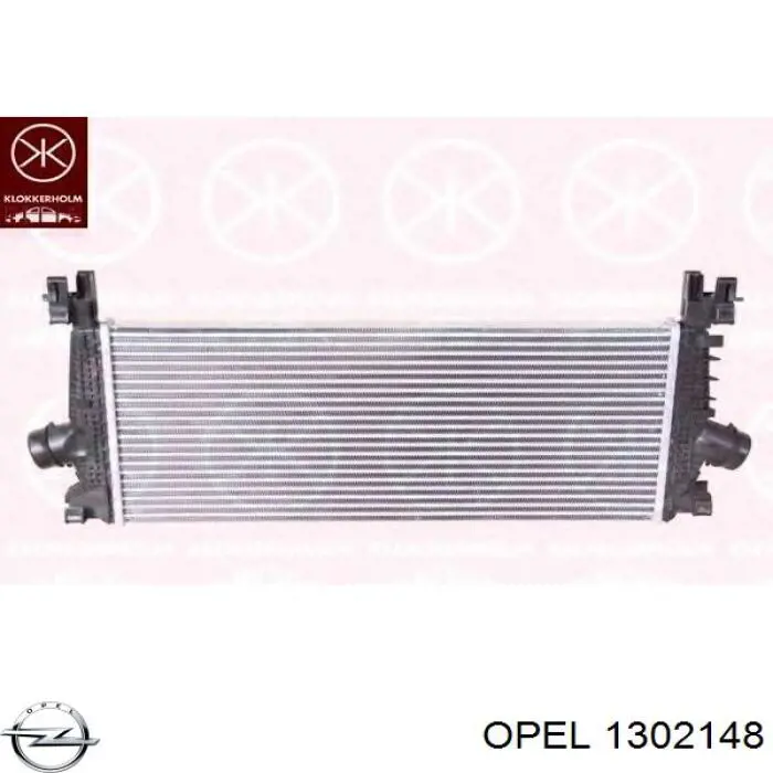 1302148 Opel Охолоджувач наддувочного повітря