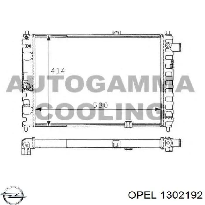 Радіатор основний Opel 1302192 ціна, від 72.70 USD