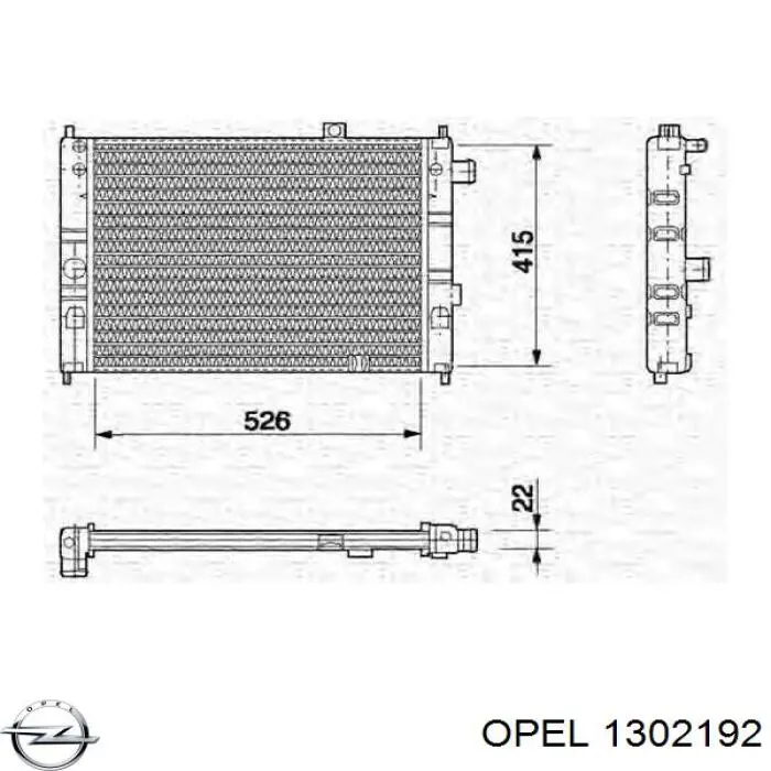 Купити 1302192 Opel Радіатор двигуна