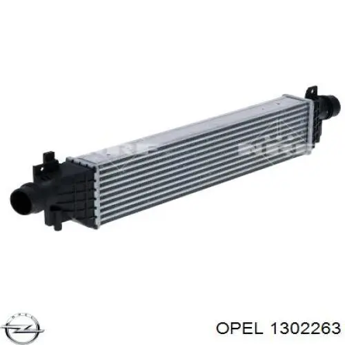 1302263 Opel радіатор интеркуллера
