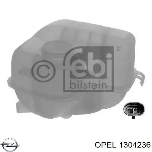 Бачок системи охолодження 1304236 Opel