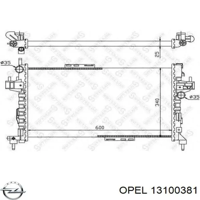 Радіатор основний Opel 13100381 ціна, від 54.38 USD