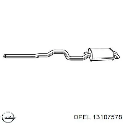 Глушник, задня частина 5852445 Opel