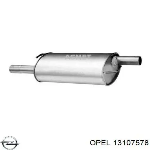 5852445 Opel Глушник, задня частина