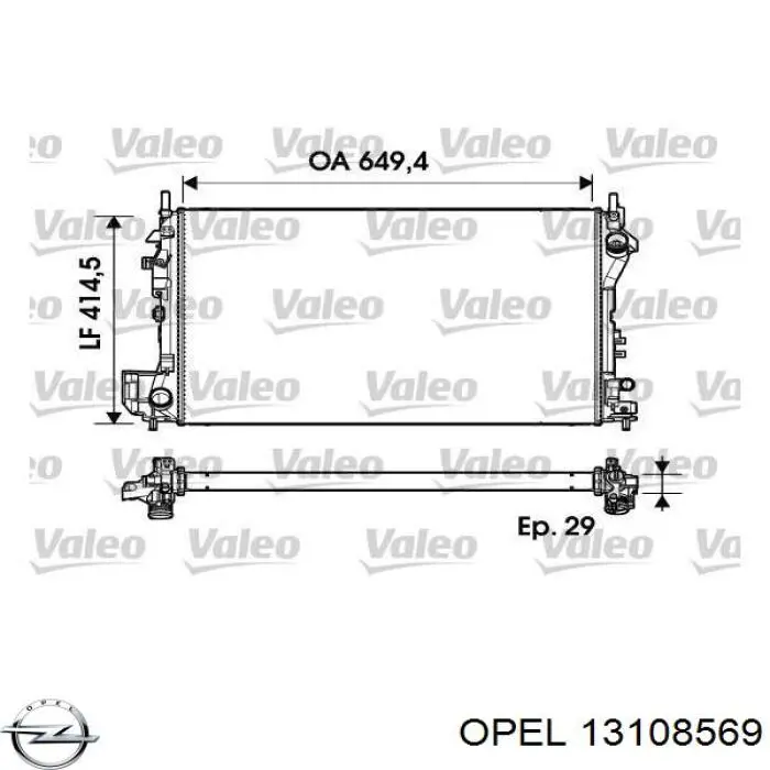Радіатор основний Opel 13108569 ціна, від 145.70 USD