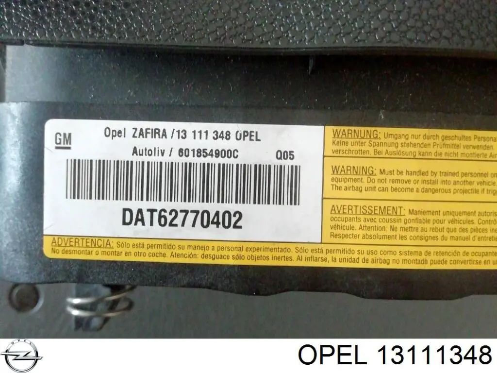 13111348 Opel подушка безпеки, водійська, airbag