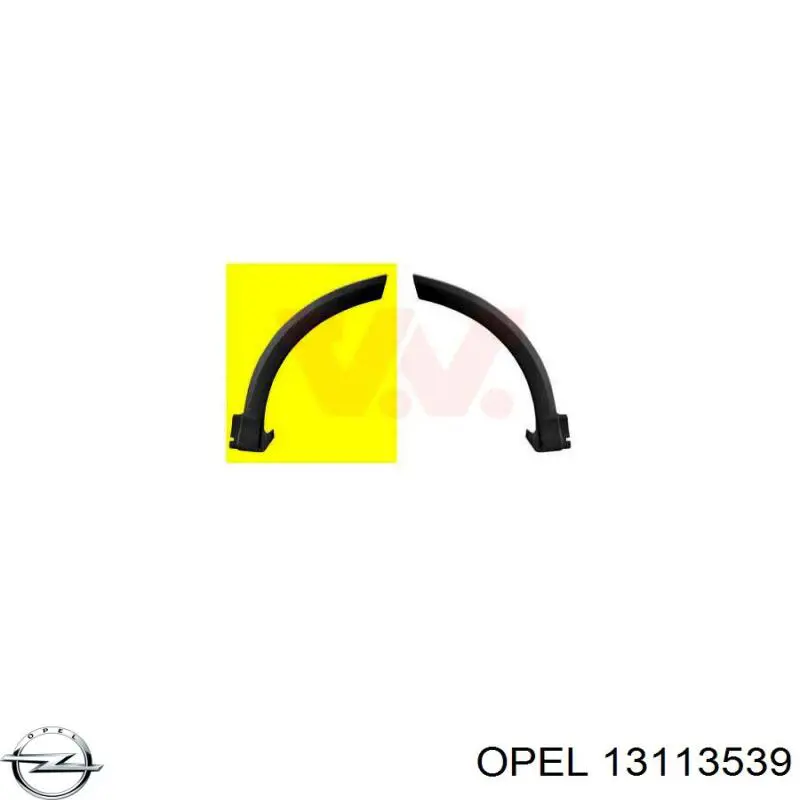 13113539 Opel розширювач заднього крила, лівий