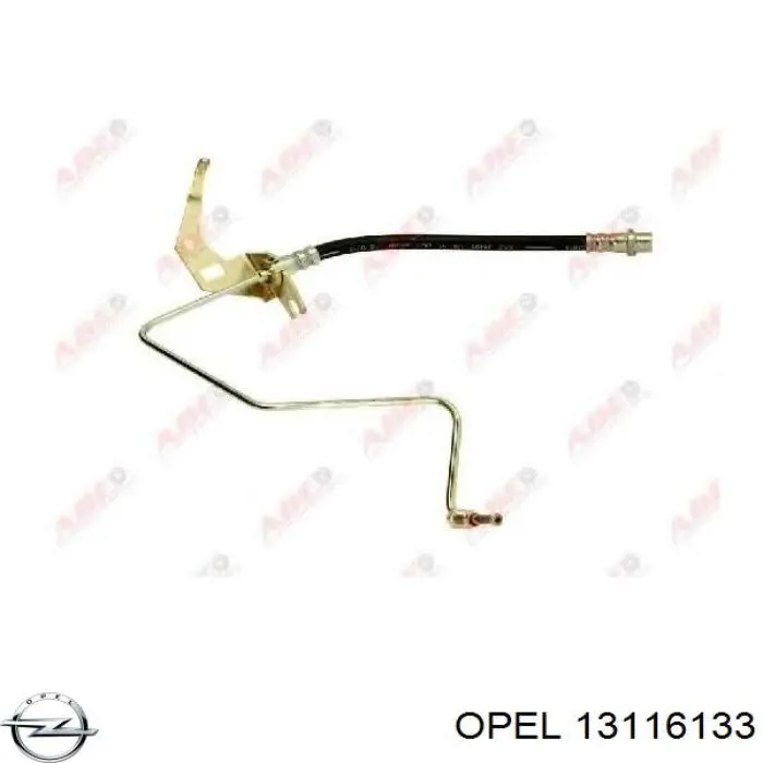 13116133 Opel шланг гальмівний задній, лівий